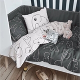 Постельное белье Done by Deer, 100х140 см, 40х45 см, темно-серый (20815/33043) - Pampik - 3