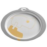 Тарілка плоска Done by Deer, нековзке дно, 18х24 см, сірий з золотим (10805/27318) - Pampik