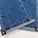 Джинси прямі Pietro Brunelli Wilson вкорочені, зі стразами, джинс, р.42, синій (JPCU41,678/25261) - Pampik - 5