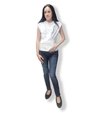 Джинси вузькі вкорочені з бандажем Pietro Brunelli, джинс, р.42, синій (JP0043.597/11316) - Pampik - 5