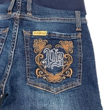 Джинси прямі з бандажем та стразами Pietro Brunelli, р.40, джинс, синій (JP0041,501/8754) - Pampik - 4