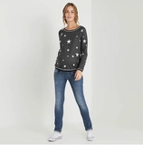 Джинси прямі Pietro Brunelli Wilson вкорочені, зі стразами, джинс, р.42, синій (JPCU41,678/25261) - Pampik - 6