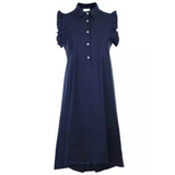 Сукня з рюшами Pietro Brunelli Margherita, р.42, джинс, синій (AG0171/27514) - Pampik