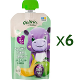 Набір пюре Galicia Baby Яблуко-слива-банан, 540 г (6 уп. по 90 г) - Pampik