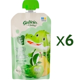 Набір пюре Galicia Baby Яблуко-груша-шпинат, 540 г (6 уп. по 90 г) - Pampik