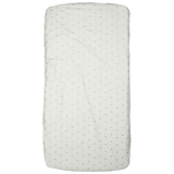 Простирадло на резинці Twins Dolce Insta Горох, бязь, 120x60 см, білий зі сріблом (6060-DI-01gs) - Pampik