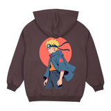 Спортивна кофта Garnamama худі велике на блискавці + з наклейкою Anime 122-128 Коричневий (1056241.1421302) - Pampik