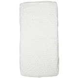 Простирадло на резинці Twins Dolce Insta Зірочка, бязь, 120x60 см, білий зі сріблом (6060-DI-01ss) - Pampik