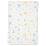 Плед мусліновий Twins Triangle, демісезонний, з наповненням, 110x80 см, білий з принтом (1610-PMTD-20/20) - Pampik