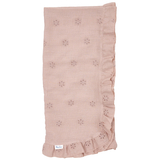 Плед муслиновый Twins Flower, с рюшкой, 100х100 см, бежевый (1621-PMF100-02) - Pampik