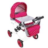 Коляска для ляльки Adbor Lily, червоно-сірий (Lc-11) - Pampik