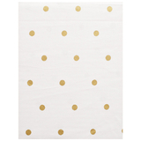 Простирадло на резинці Twins Dolce Insta Горох, бязь, 120x60 см, білий з золотом (6060-DI-01gg) - Pampik