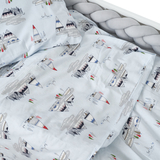 Комплект постільної білизни Twins Soft для хлопчика, полуторний, фланель, 4 предмети, білий з принтом (1115-TPS-25) - Pampik - 7