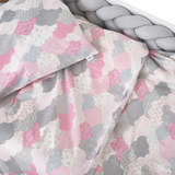 Комплект постільної білизни Twins Хмаринки, полуторний, 4 предмети, рожевий з сірим (1185-TС-08) - Pampik - 3