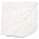 Плед Twins Love, велюр з вишивкою, 90х90 см, молочний (1426-TVL-202) - Pampik - 2