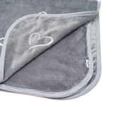 Плед Twins Love, велюр з вишивкою, 90х90 см, сірий (1426-TVL-10) - Pampik - 3