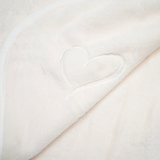 Плед Twins Love, велюр з вишивкою, 90х90 см, молочний (1426-TVL-202) - Pampik - 3