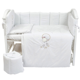 Постільний комплект Babycentre & Twins Welcome to the world, 6 елементів, білий (4012-BTWW-01) - Pampik - 2