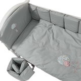 Постільний комплект Babycentre & Twins Welcome to the world, 6 елементів, сірий (4012-BTWW-10) - Pampik - 3