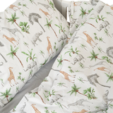 Комплект постільної білизни Twins Safari, полуторний, 4 предмети, білий з принтом (1175-TPS-10) - Pampik - 2