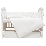 Постільний комплект Twins Cotton, 7 елементів, білий (4077-TC-01) - Pampik - 2