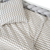 Комплект постільної білизни Twins Star, полуторний, 4 предмети, зигзаг бежевий (1155-TPS-02) - Pampik - 3