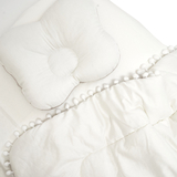 Постільний комплект Twins, велюр/сатин, 120х60 см, 3 предмети, сірий (4077-TW-10) - Pampik - 3