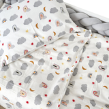 Комплект постільної білизни Twins Soft, полуторний, фланель, 4 предмети, білий з принтом (1115-TPS-20) - Pampik - 3