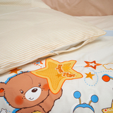Постільний комплект Twins Bears with a star, 6 елементів, бежевий (4042-TBS-02) - Pampik - 4