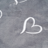 Плед Twins Love, велюр з вишивкою, 90х90 см, сірий (1426-TVL-10) - Pampik - 2