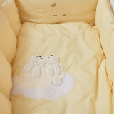 Постільний комплект Babycentre & Twins Moonlight, 6 елементів, ванільний (4011-BTMO-05) - Pampik - 4