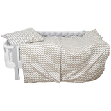 Комплект постільної білизни Twins Star, полуторний, 4 предмети, зигзаг бежевий (1155-TPS-02) - Pampik - 2