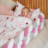 Комплект постільної білизни Twins Soft для дівчинки, полуторний, фланель, 4 предмети, білий з принтом (1115-TPS-26) - Pampik - 3