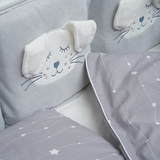 Постільний комплект Twins Кролик, 7 ел., сірий (4075-TК-10) - Pampik - 2