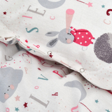 Комплект постільної білизни Twins Soft для дівчинки, полуторний, фланель, 4 предмети, білий з принтом (1115-TPS-26) - Pampik - 2