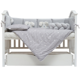 Постільний комплект Twins Кролик, 7 ел., сірий (4075-TК-10) - Pampik