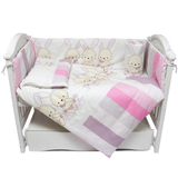 Постільний комплект Twins Dolce Друзі зайчики, 7 ел., рожевий (4060-D7-002) - Pampik