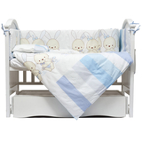 Постільний комплект Twins Dolce Друзі зайчики, 7 ел., блакитний (4060-D7-003) - Pampik - 2