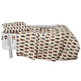 Комплект постільної білизни Twins Soft для хлопчика, полуторний, фланель, 4 предмети, білий з принтом (1115-TPS-25) - Pampik - 2