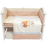 Постільний комплект Twins Bears with a star, 6 елементів, бежевий (4042-TBS-02) - Pampik - 2