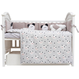 Постільний комплект Twins Panda, 7 елементів, сірий (4075-TP-10N) - Pampik - 2