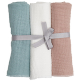 Серветки дитячі Twins, муслін 4-шаровий, 30х30 см, 3 шт, multicolor (1602-СTM3-20) - Pampik