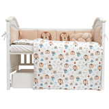 Постільний комплект Twins Leo, 7 елементів, бежевий (4079-TL-02) - Pampik - 2