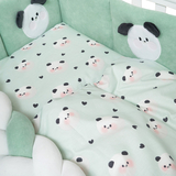 Постільний комплект Twins Panda, 7 елементів, ментоловий (4075-TP-14) - Pampik - 5