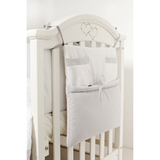 Постільний комплект Twins Dolce Rabbits, 8 елементів, білий з сірим (4062-D-010-019) - Pampik - 2