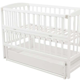 Ліжечко Goydalka Valeri з шухлядою, 120х60 см, білий (9800-GV-01) - Pampik