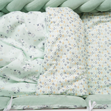 Постільний комплект Twins Be Happy з пледом, 8 елементів, м'ятний (4078-TBH-14) - Pampik - 6