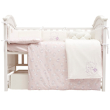 Постільний комплект Twins Be Happy з пледом, 8 елементів, рожевий (4078-TBH-08) - Pampik - 2