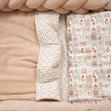 Постільний комплект Twins Be Happy з пледом, 8 елементів, бежевий (4078-TBH-02) - Pampik - 8