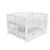 Ліжечко Goydalka DUO для двійні, з шухлядами, 135х114х90 см, білий (G100-GD-01) - Pampik